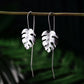 Monstera Leaves Drop Earrings for Women