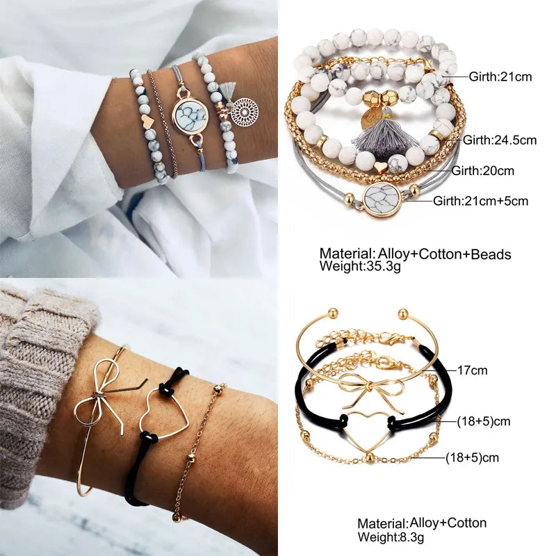 Geometric Bracelet & Bangle Sets For Women