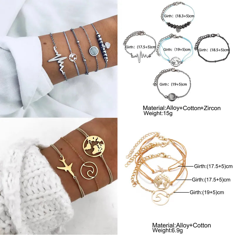 Geometric Bracelet & Bangle Sets For Women