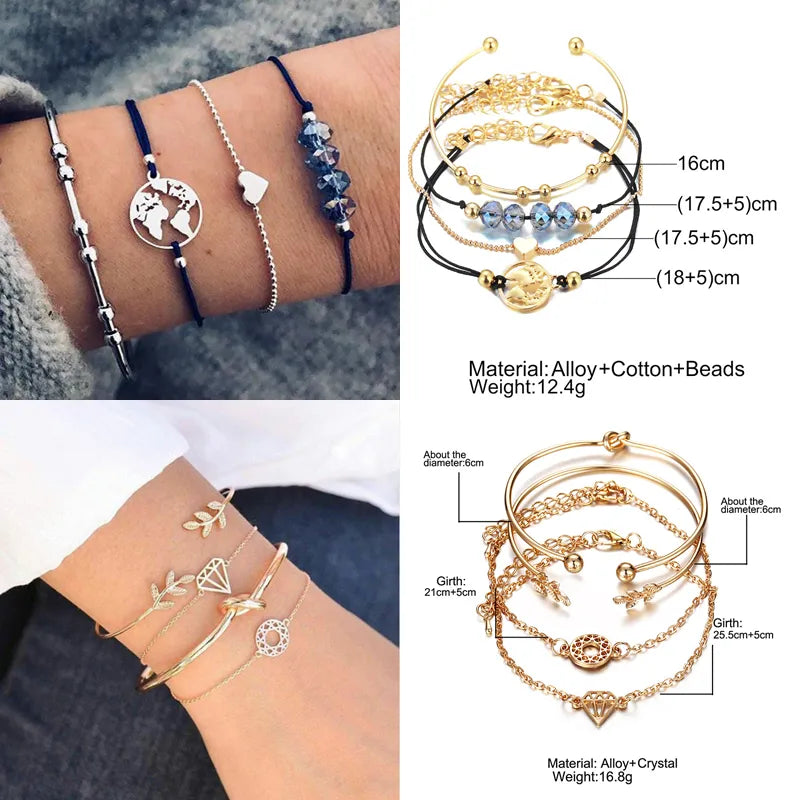 Geometric Bracelet & Bangle Sets For Women