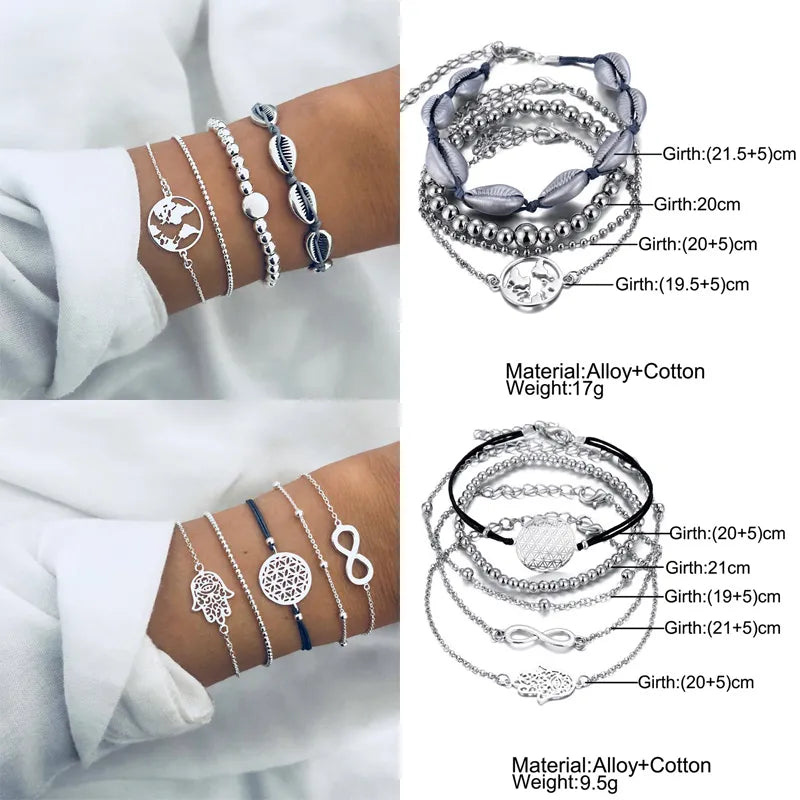 Geometric Bracelet & Bangle Sets For Women