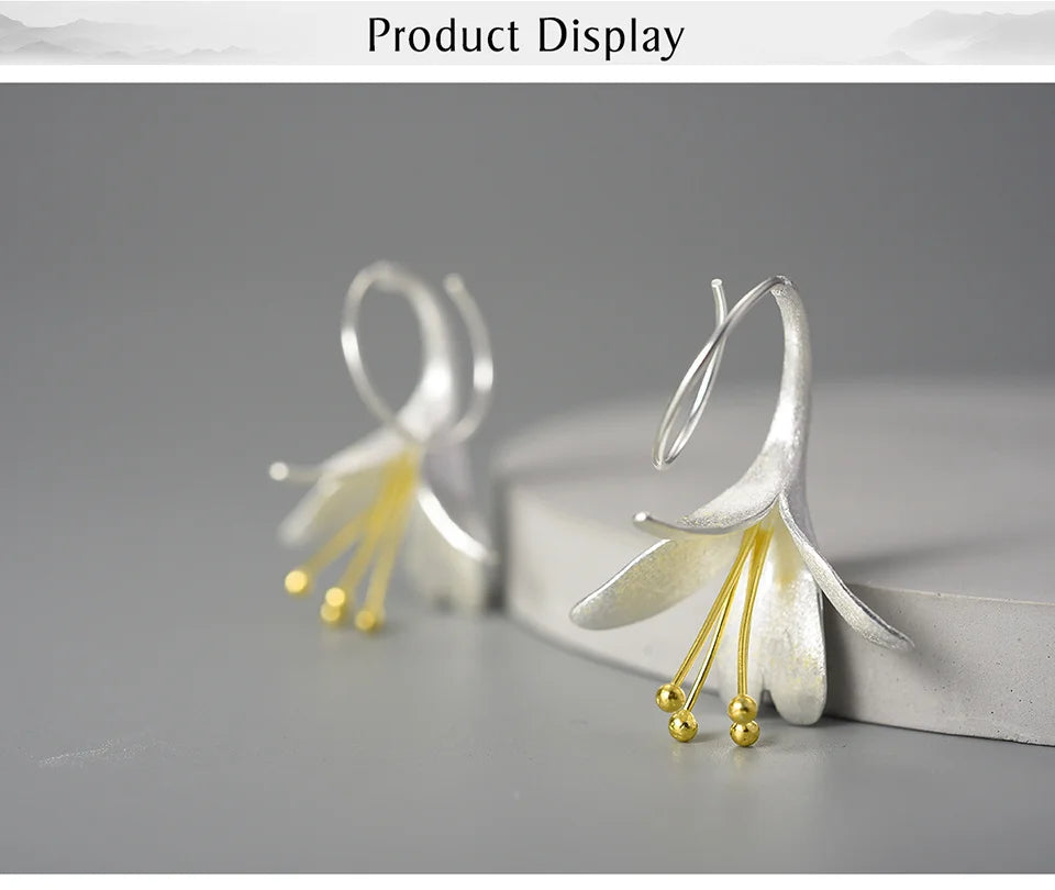 Flower Dangle Earrings for Women